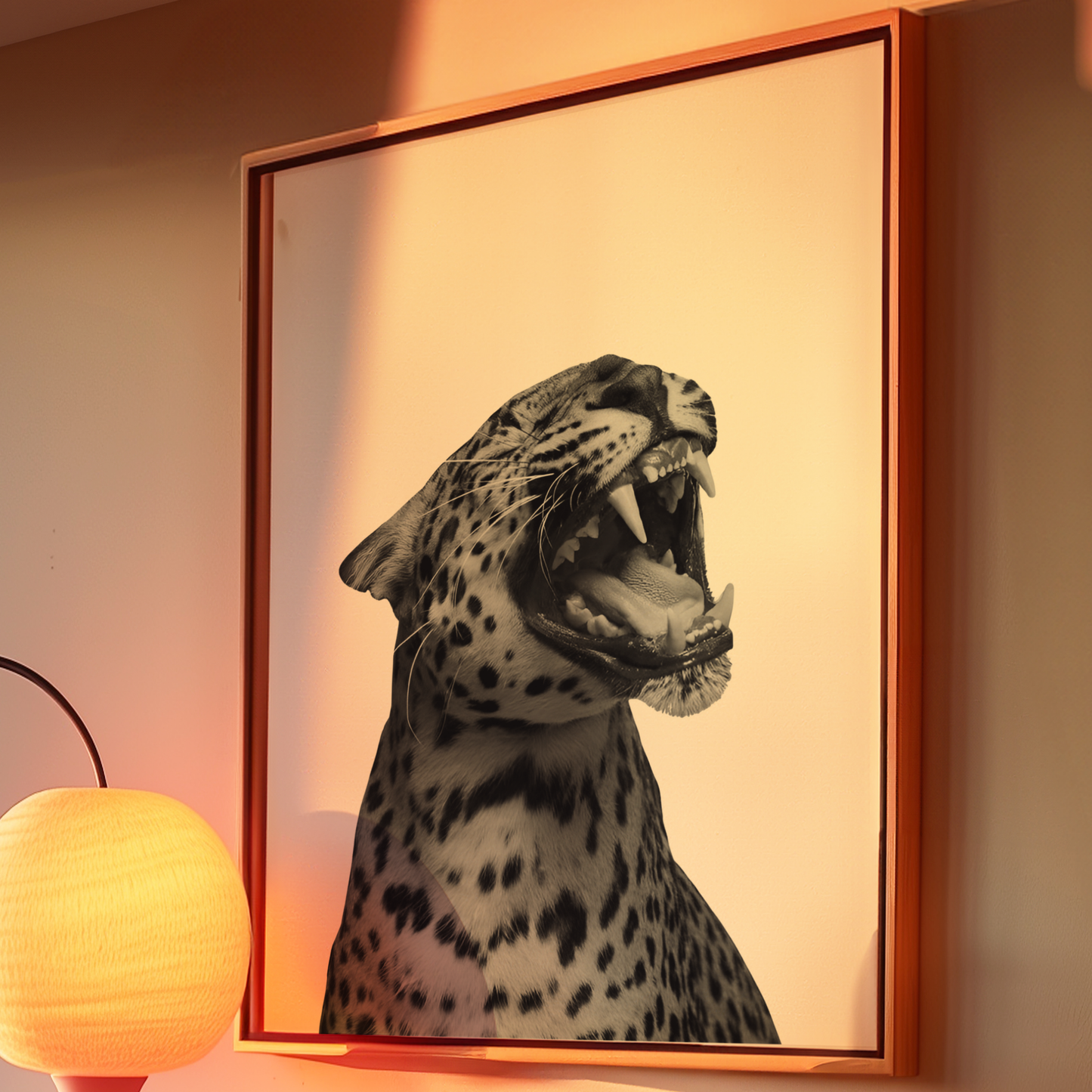 Stockholm Style Retro Cheetah Poster Print | Girly Black & White Tiger Wall Art