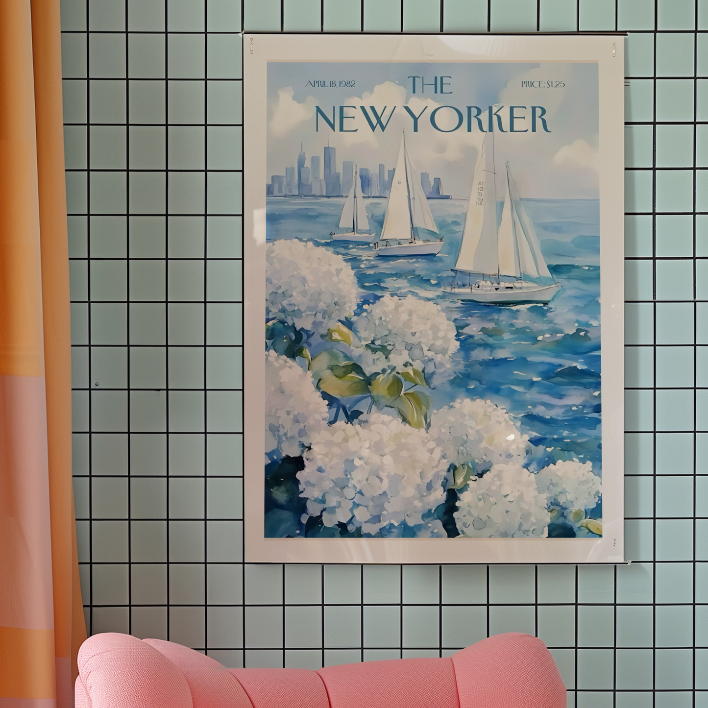 The New Yorker Magazine Cover Print April 18 1982 Issue