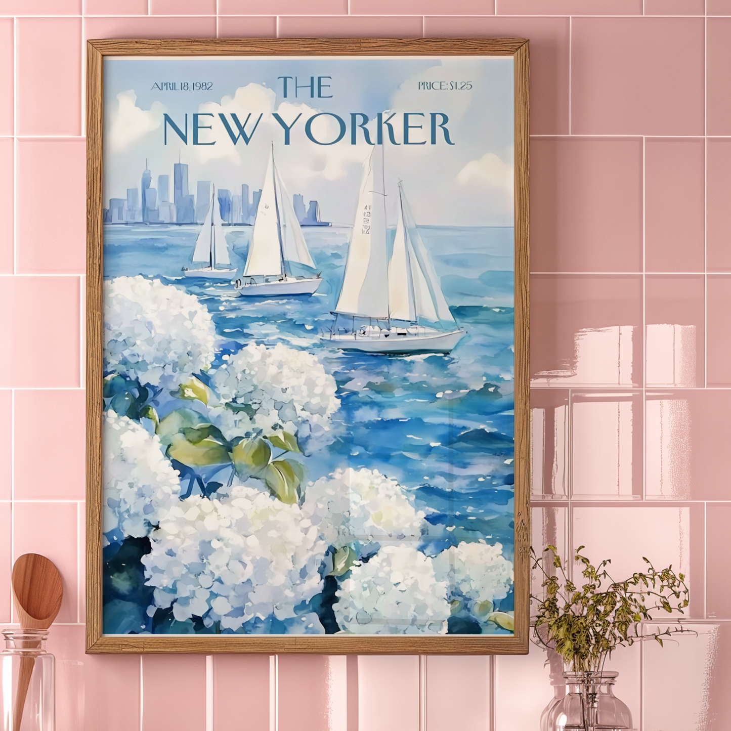 The New Yorker Magazine Cover Print April 18 1982 Issue