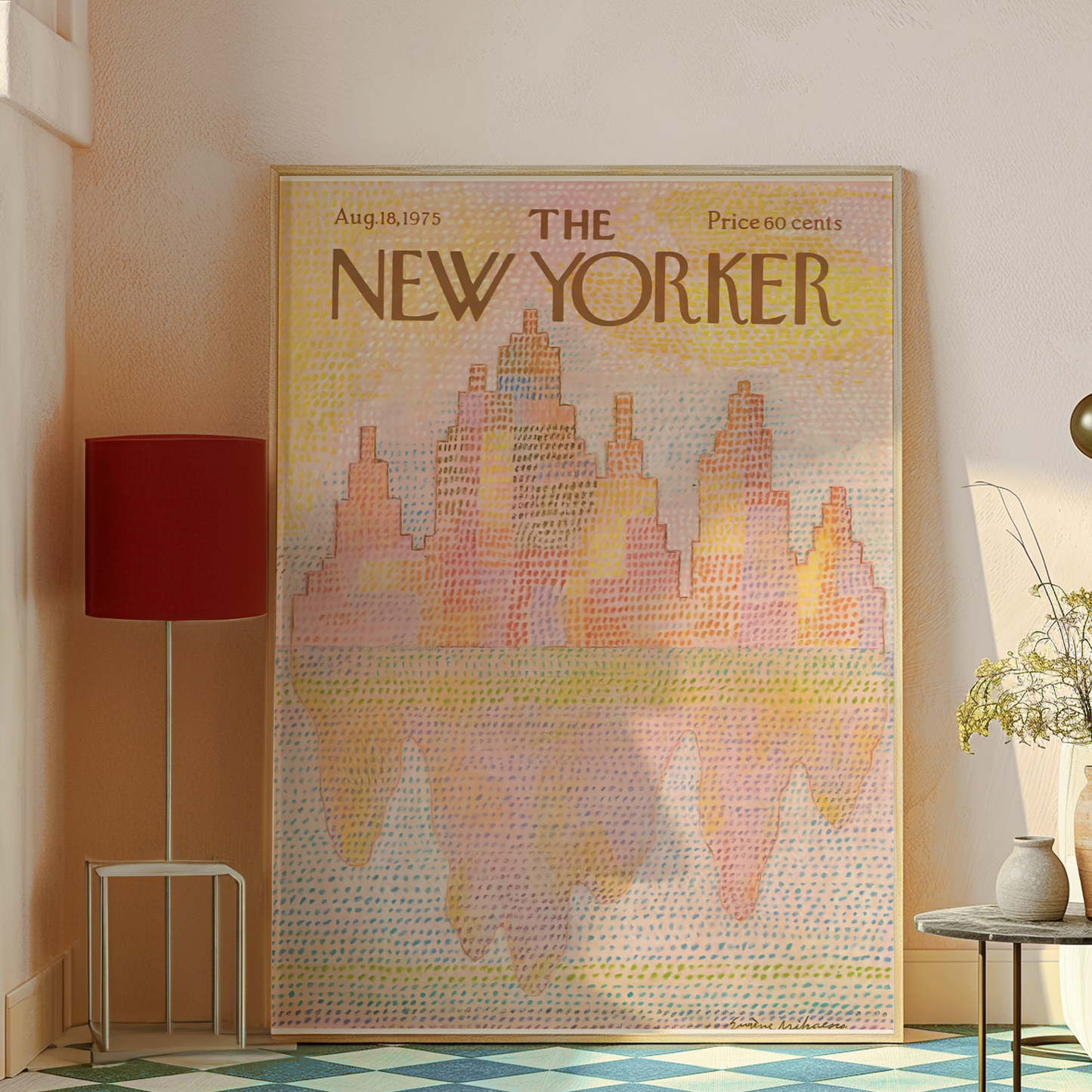 The New Yorker Magazine Cover Print August 18 1975 Issue