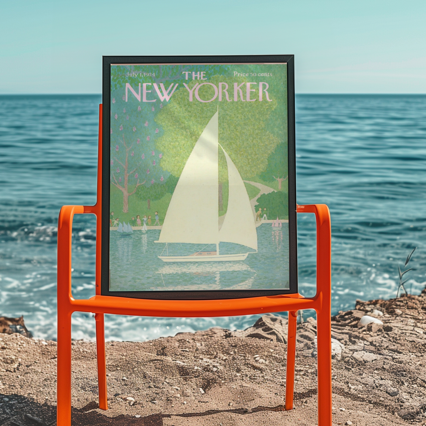 The New Yorker Magazine Cover Print July 1 1974 Issue