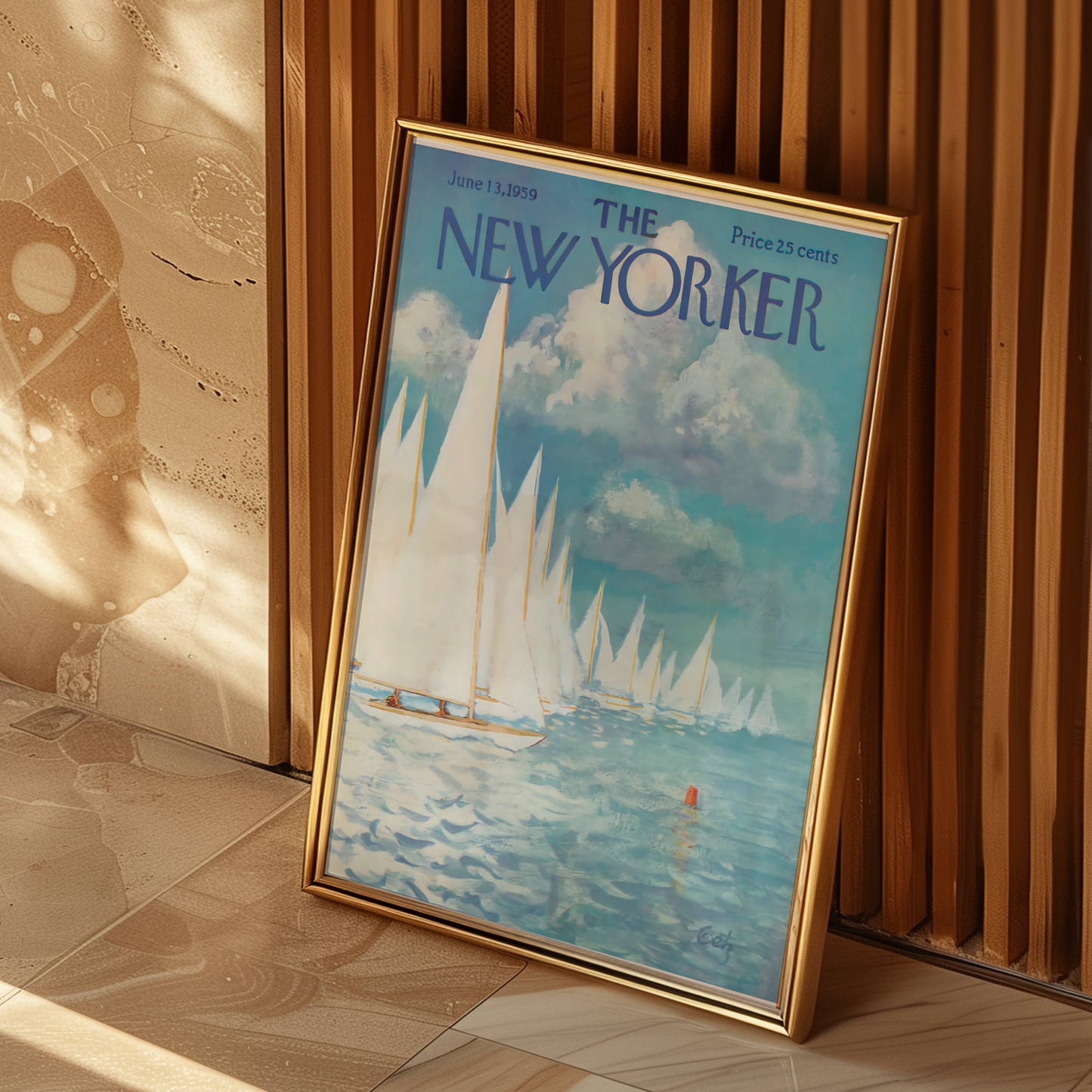 The New Yorker Magazine Cover Print June 13 1959
