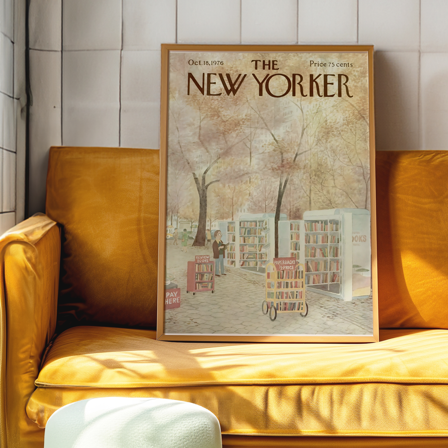 The New Yorker Magazine Cover Print October 18 1976 Issue