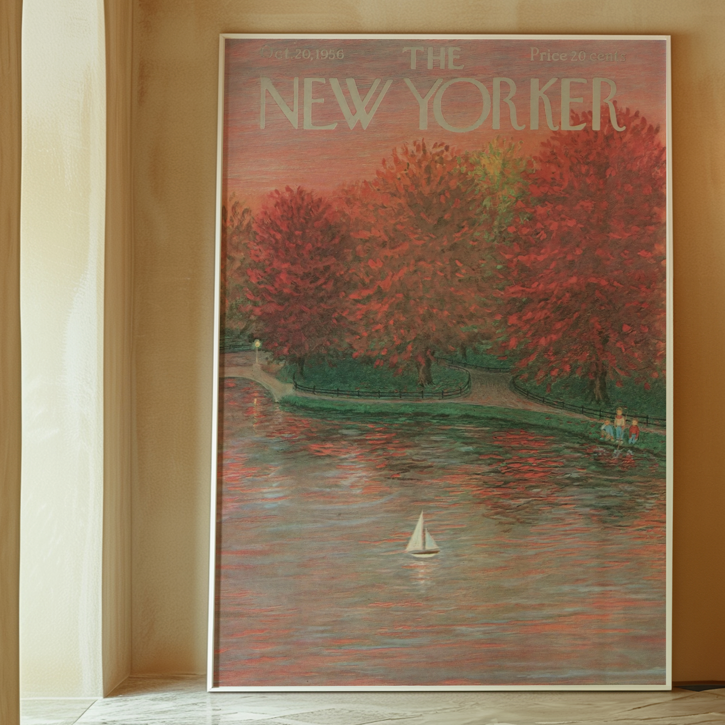 The New Yorker Magazine Cover Print October 20 1956 Issue