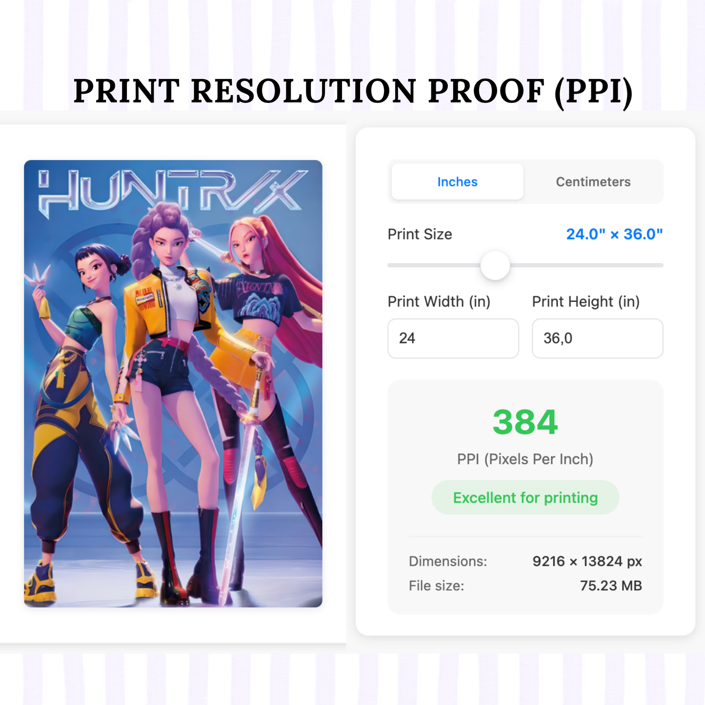 KPOP Demon Hunters Original Cover Poster (Netflix 2025) | Huntrix Rumi, Mira, Zoey Fandom Art Prints | Saja Boys Wall Art for Teen Girl Bedroom Decor