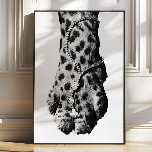 Cool Black and White Cheetah Poster Prints | Girly Leopard Wall Art | Trendy Aesthetic Prints for Bedroom | Teen Girl Stockholm Room Decor