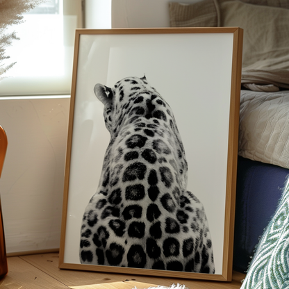 Cool Black and White Cheetah Poster Prints | Girly Leopard Wall Art | Trendy Aesthetic Prints for Bedroom | Teen Girl Stockholm Room Decor