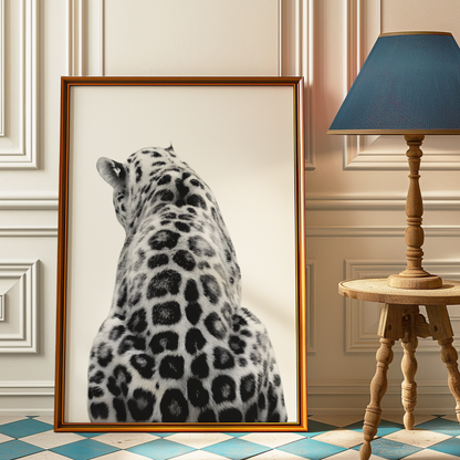Cool Black and White Cheetah Poster Prints | Girly Leopard Wall Art | Trendy Aesthetic Prints for Bedroom | Teen Girl Stockholm Room Decor