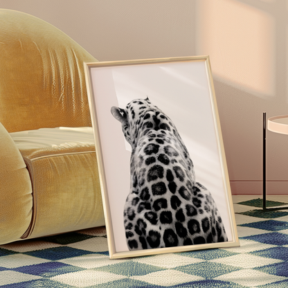 Cool Black and White Cheetah Poster Prints | Girly Leopard Wall Art | Trendy Aesthetic Prints for Bedroom | Teen Girl Stockholm Room Decor