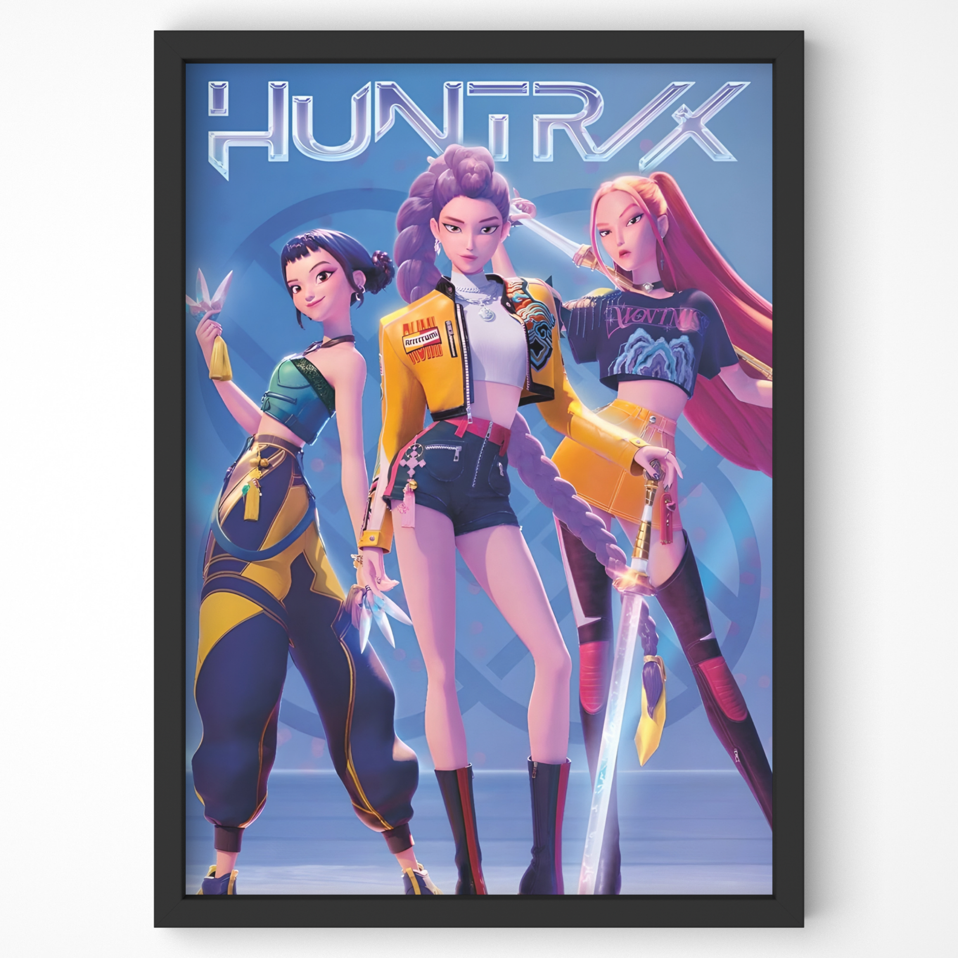 KPOP Demon Hunters Original Cover Poster (Netflix 2025) | Huntrix Rumi, Mira, Zoey Fandom Art Prints | Saja Boys Wall Art for Teen Girl Bedroom Decor