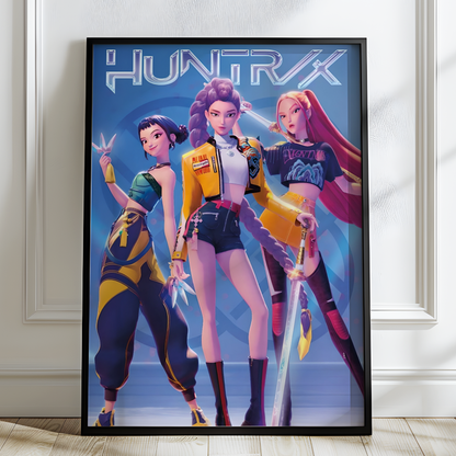 KPOP Demon Hunters Original Cover Poster (Netflix 2025) | Huntrix Rumi, Mira, Zoey Fandom Art Prints | Saja Boys Wall Art for Teen Girl Bedroom Decor