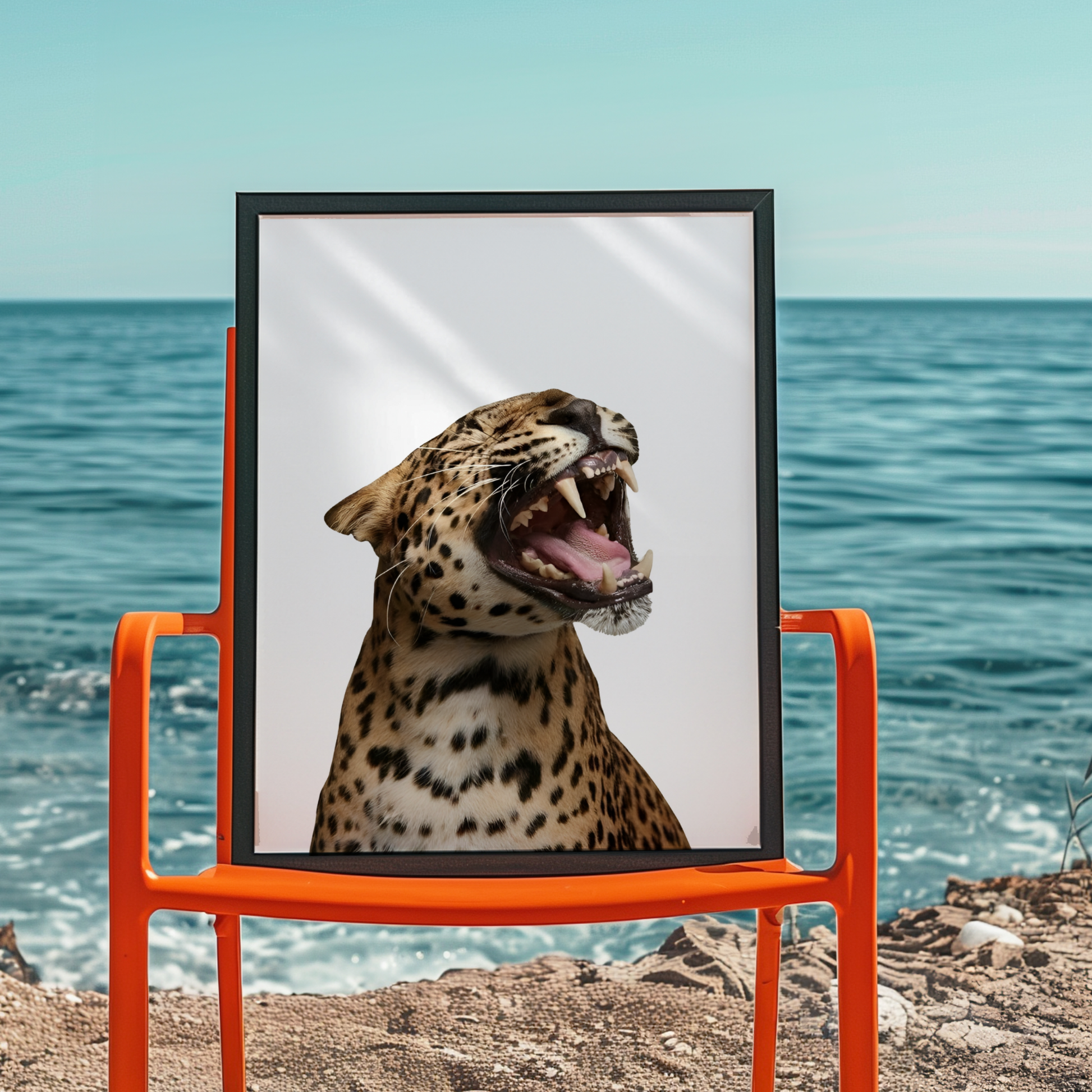Retro Cheetah Poster Print