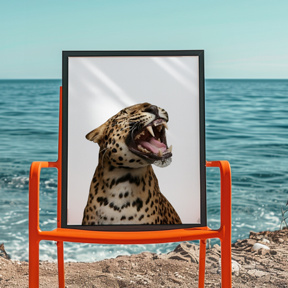 Retro Cheetah Poster Print