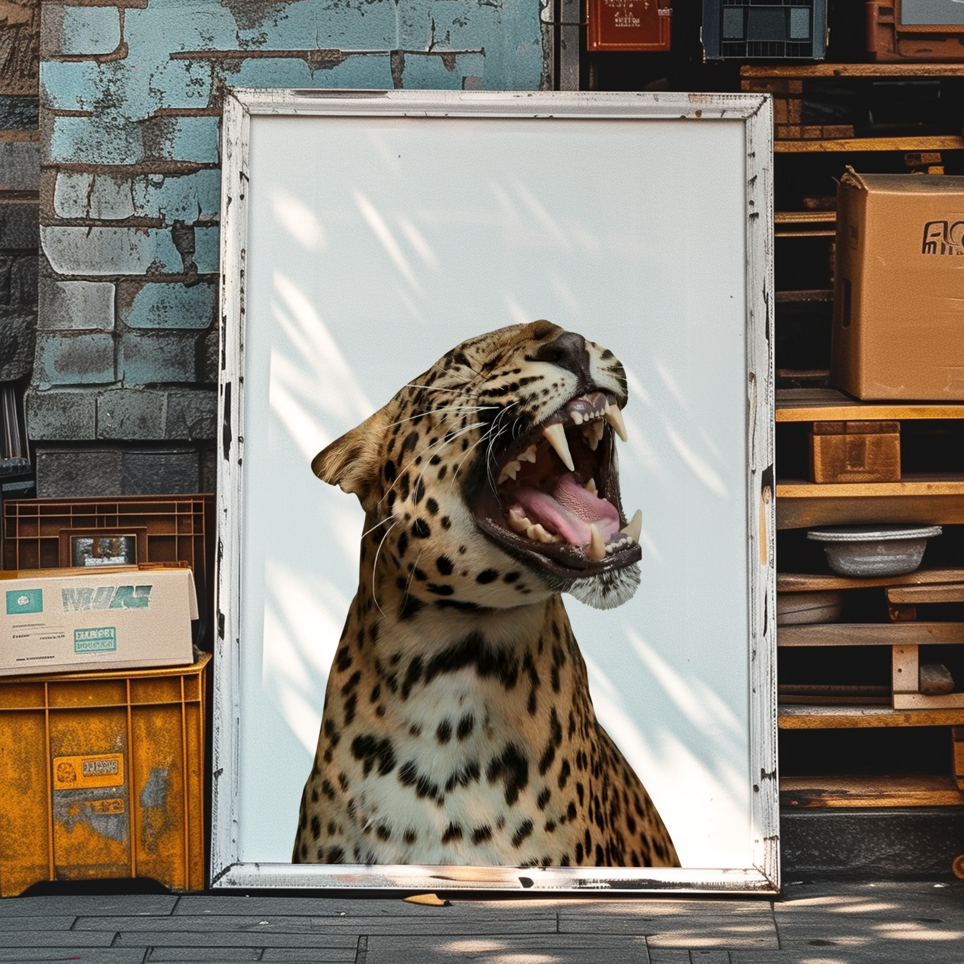 Retro Cheetah Poster Print