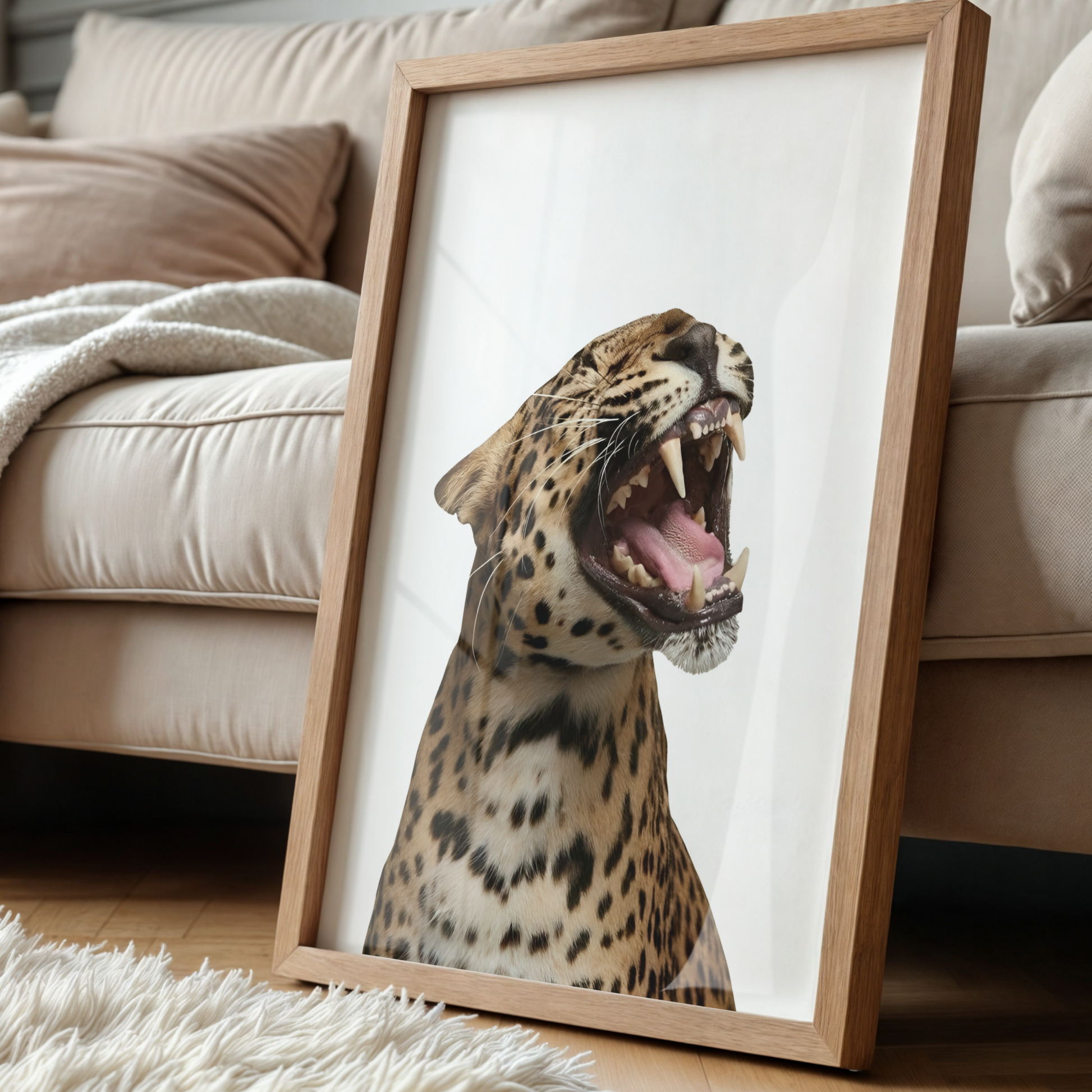 Retro Cheetah Poster Print