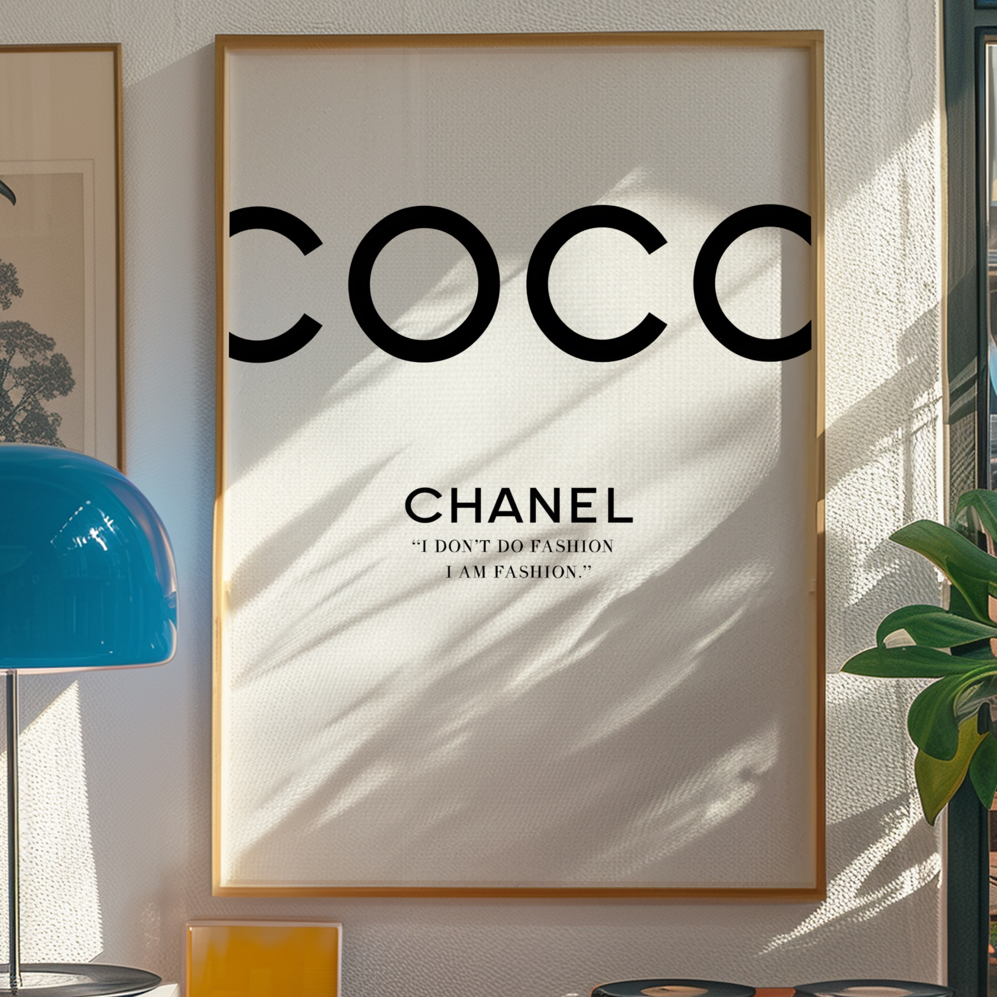 Retro Coco Chanel Black and White Poster Prints | Girly Luxury Fashion Wall Art