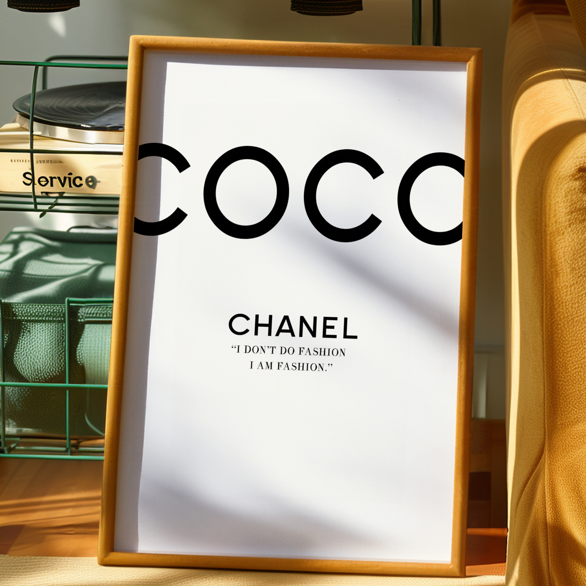 Retro Coco Chanel Black and White Poster Prints | Girly Luxury Fashion Wall Art