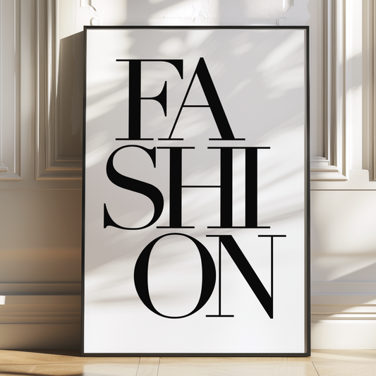 Retro Fashion Black and White Poster Prints | Girly Fashion Wall Art