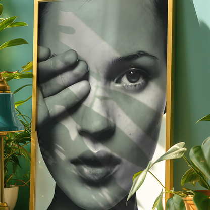 Retro Kate Moss Poster Prints | Girly Black and White Fashion Wall Art