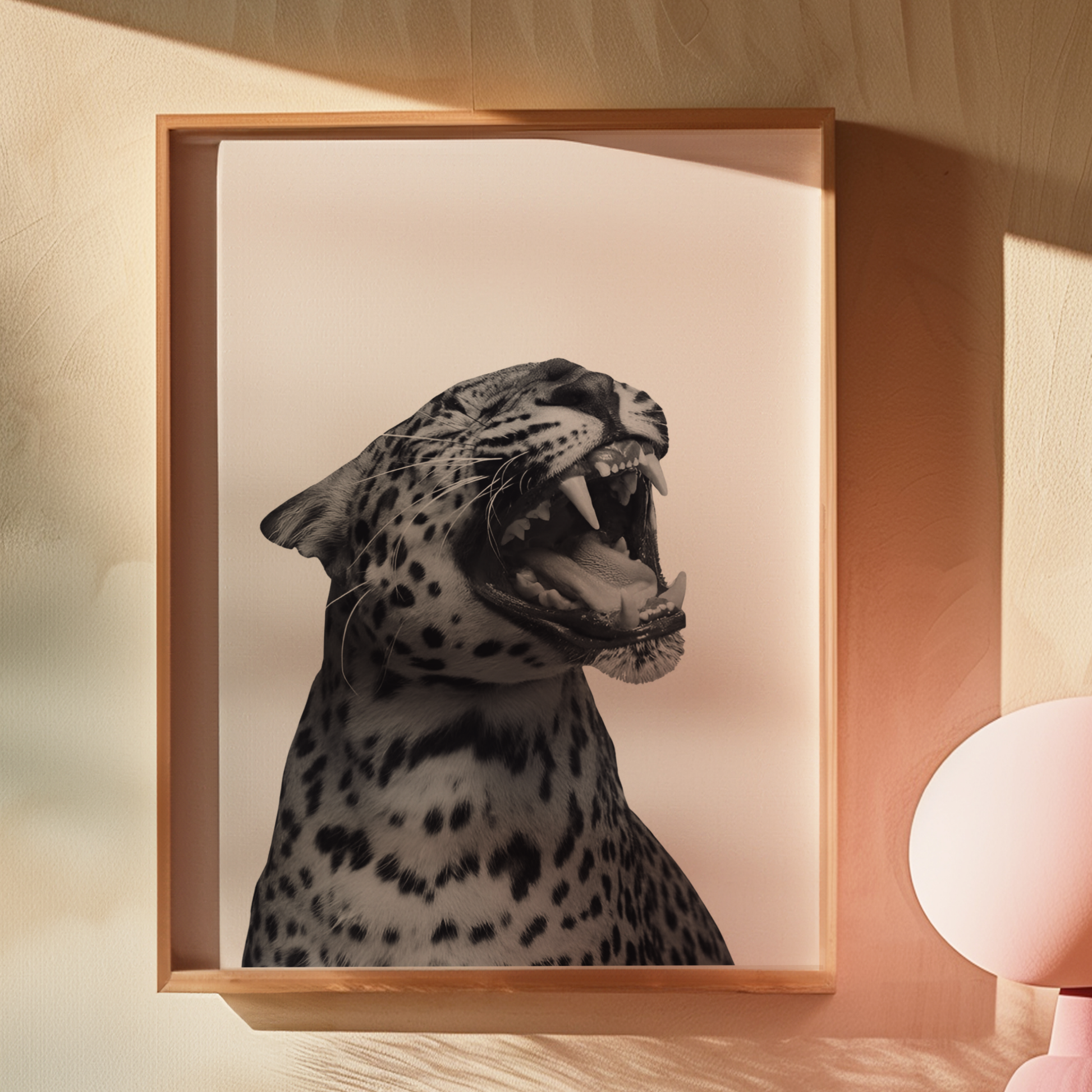 Stockholm Style Retro Cheetah Poster Print | Girly Black & White Tiger Wall Art