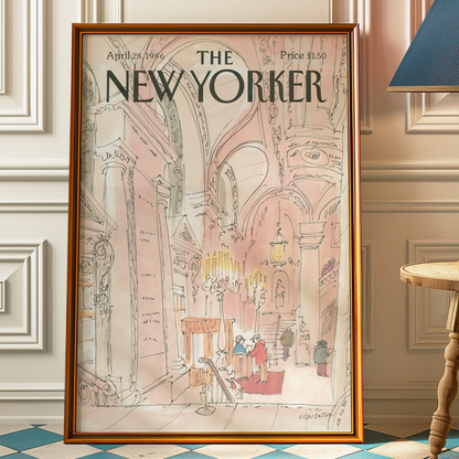 The New Yorker Magazine Cover Print April 28 1986 Issue 