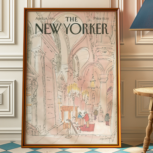 The New Yorker Magazine Cover Print April 28 1986 Issue 