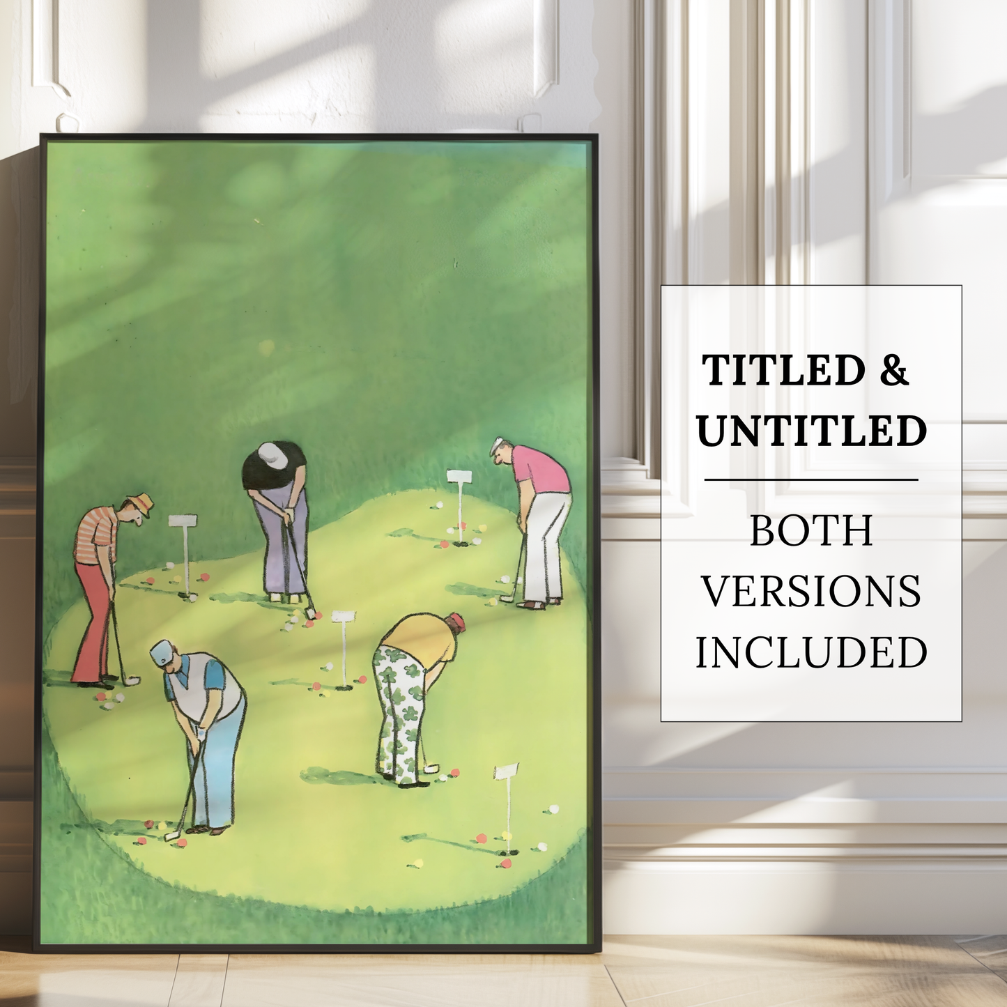 The New Yorker Magazine Cover Print August 17 1987 Issue | Trendy Vintage Golf Wall Art Poster for Dorm Apartment Teen Girl Bedroom Decor