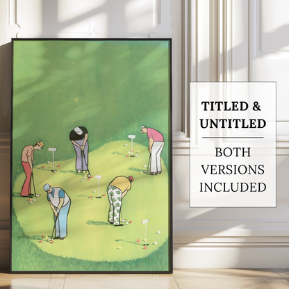 The New Yorker Magazine Cover Print August 17 1987 Issue | Trendy Vintage Golf Wall Art Poster for Dorm Apartment Teen Girl Bedroom Decor