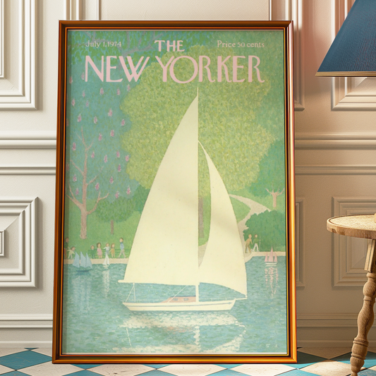 The New Yorker Magazine Cover Print July 1 1974 Issue