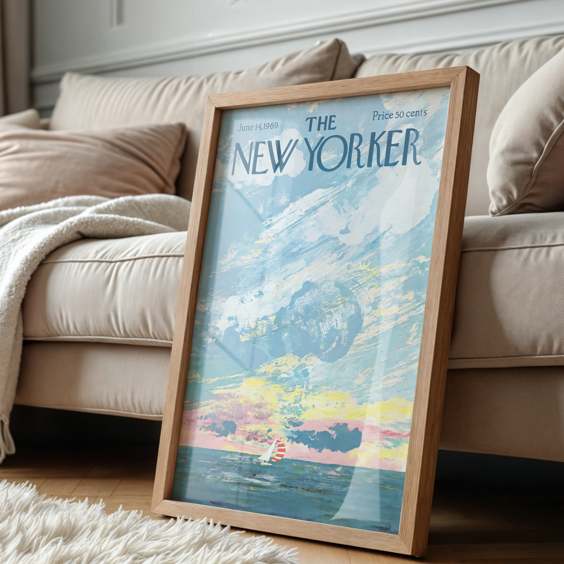 The New Yorker Magazine Cover Print June 14 1969 Issue