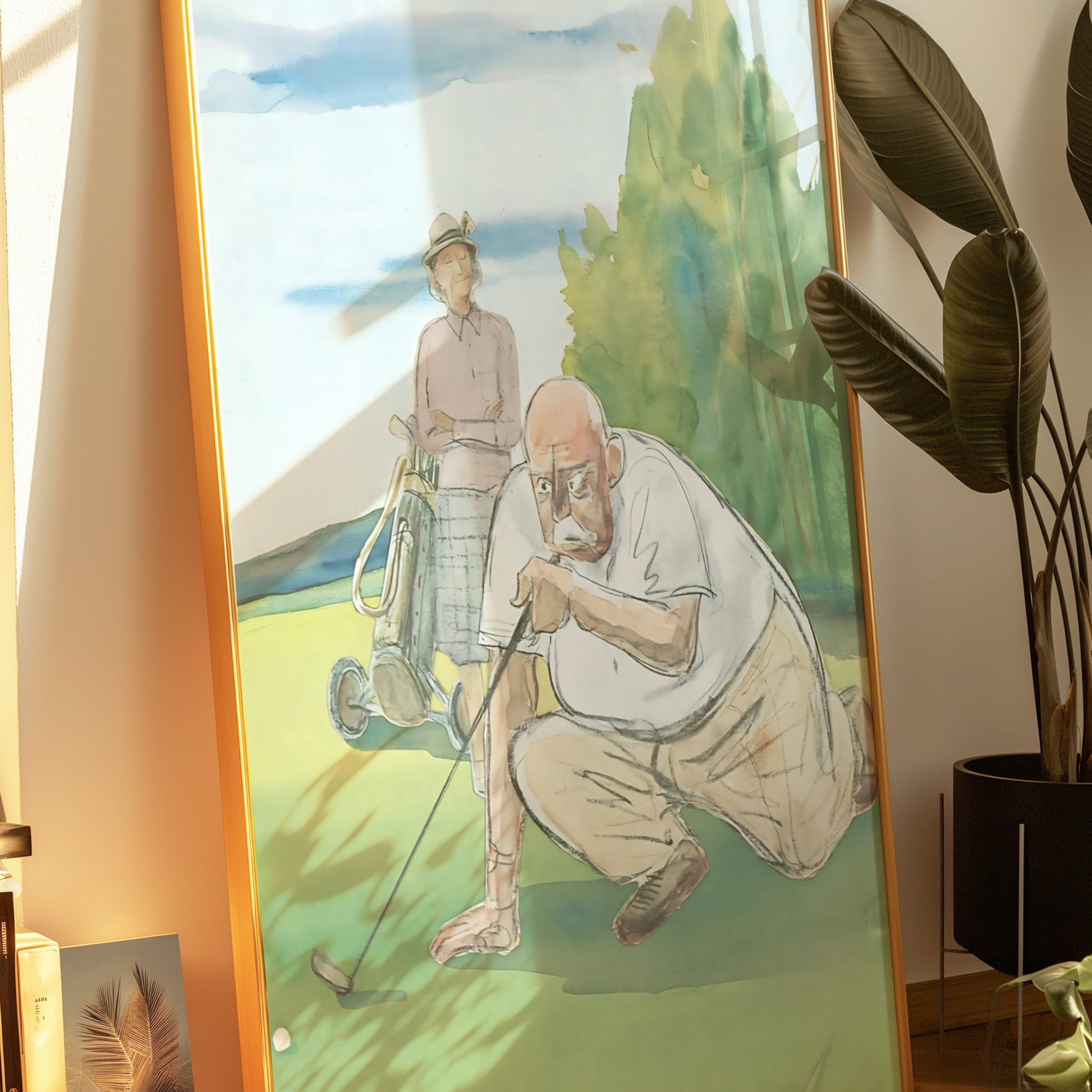 The New Yorker Magazine Cover Print June 5 1965 Issue | Trendy Vintage Golf Wall Art Poster for Dorm Apartment Teen Girl Bedroom Decor