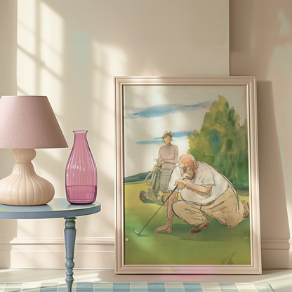 The New Yorker Magazine Cover Print June 5 1965 Issue | Trendy Vintage Golf Wall Art Poster for Dorm Apartment Teen Girl Bedroom Decor