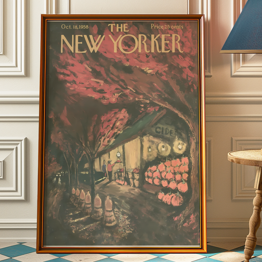 The New Yorker Magazine Cover Print October 18 1958 Issue