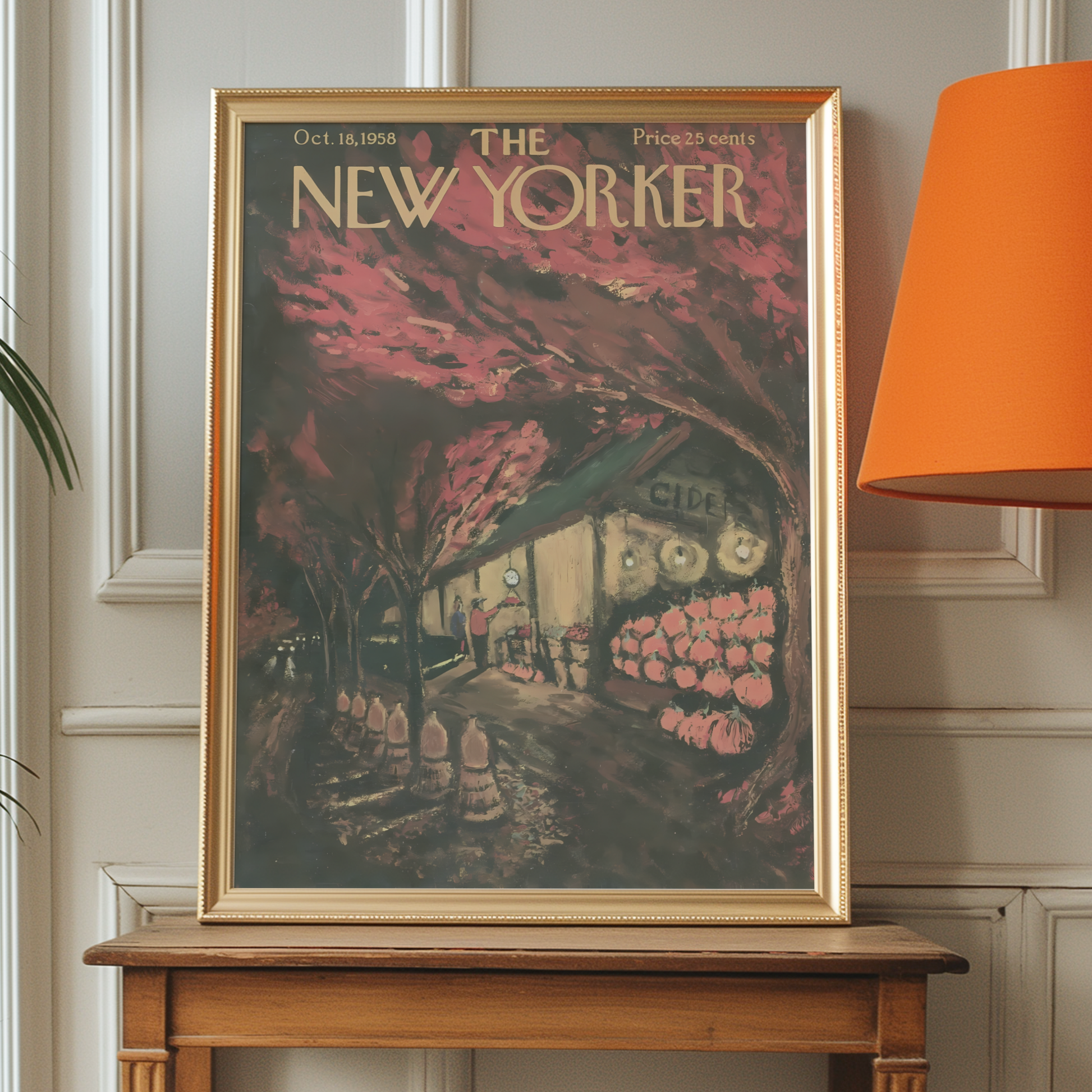 The New Yorker Magazine Cover Print October 18 1958 Issue