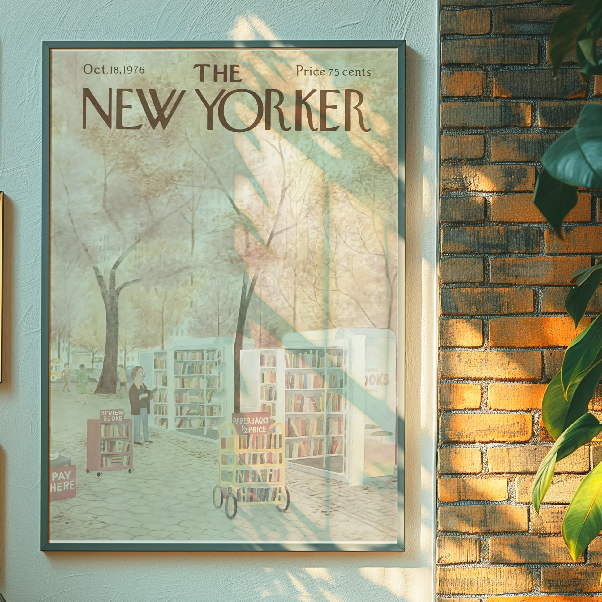 The New Yorker Magazine Cover Print October 18 1976 Issue