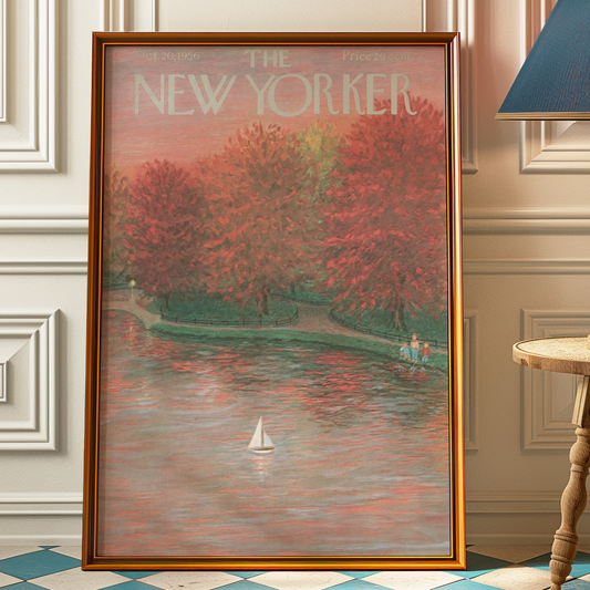 The New Yorker Magazine Cover Print October 20 1956 Issue