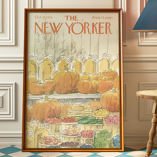 The New Yorker Magazine Cover Print October 25 1956 Issue