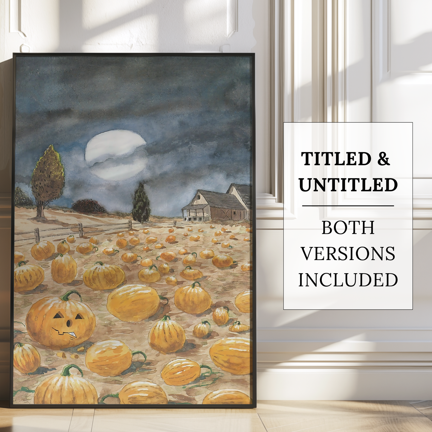 The New Yorker Magazine Cover Print October 30 1989 Issue | Retro Fall Halloween Pumpkin Wall Art Poster for Vintage Farmhouse Bedroom Decor