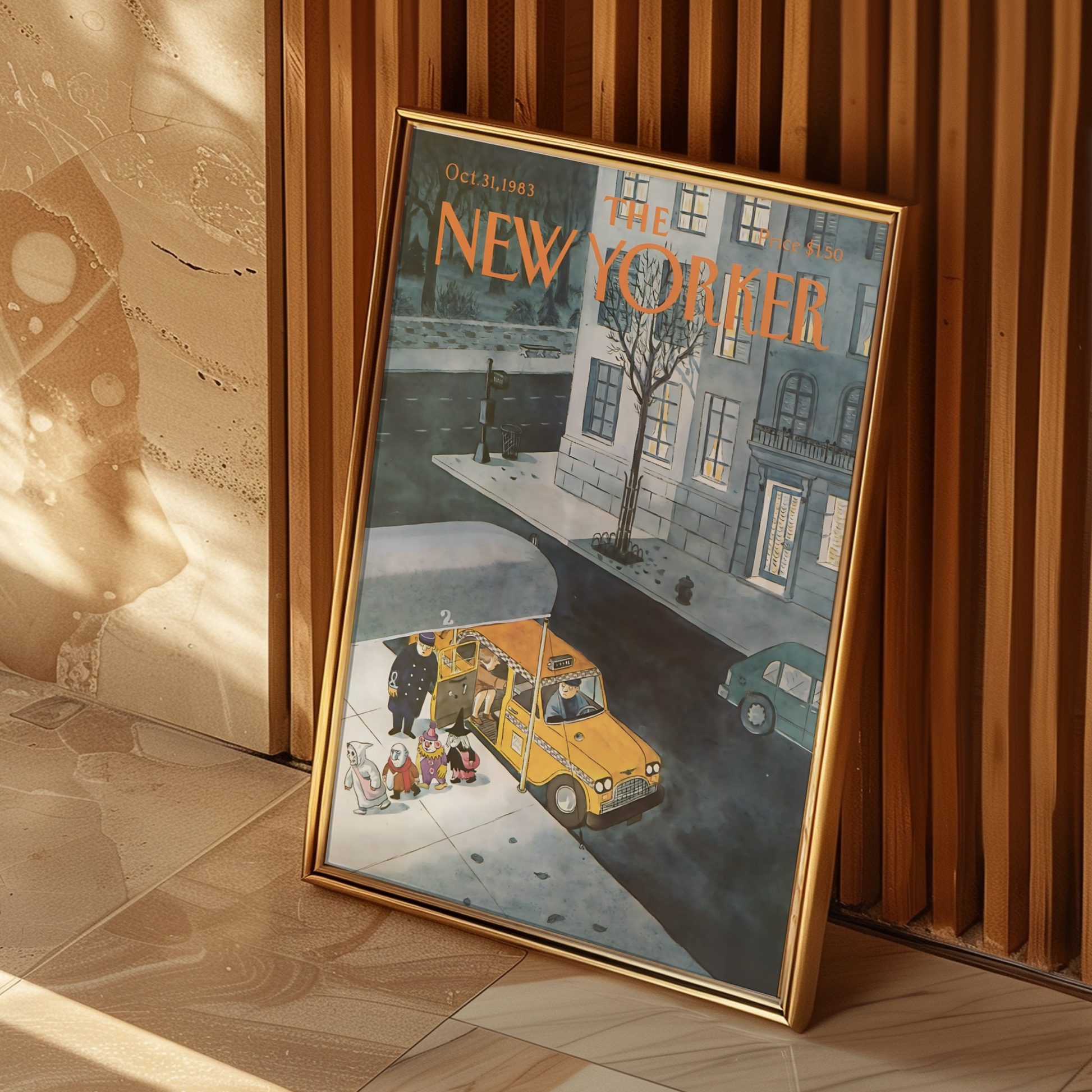 The New Yorker Magazine Cover Print October 31 1983 Issue | Retro Fall Halloween Ghosts Wall Art Poster for Vintage Farmhouse Bedroom Decor