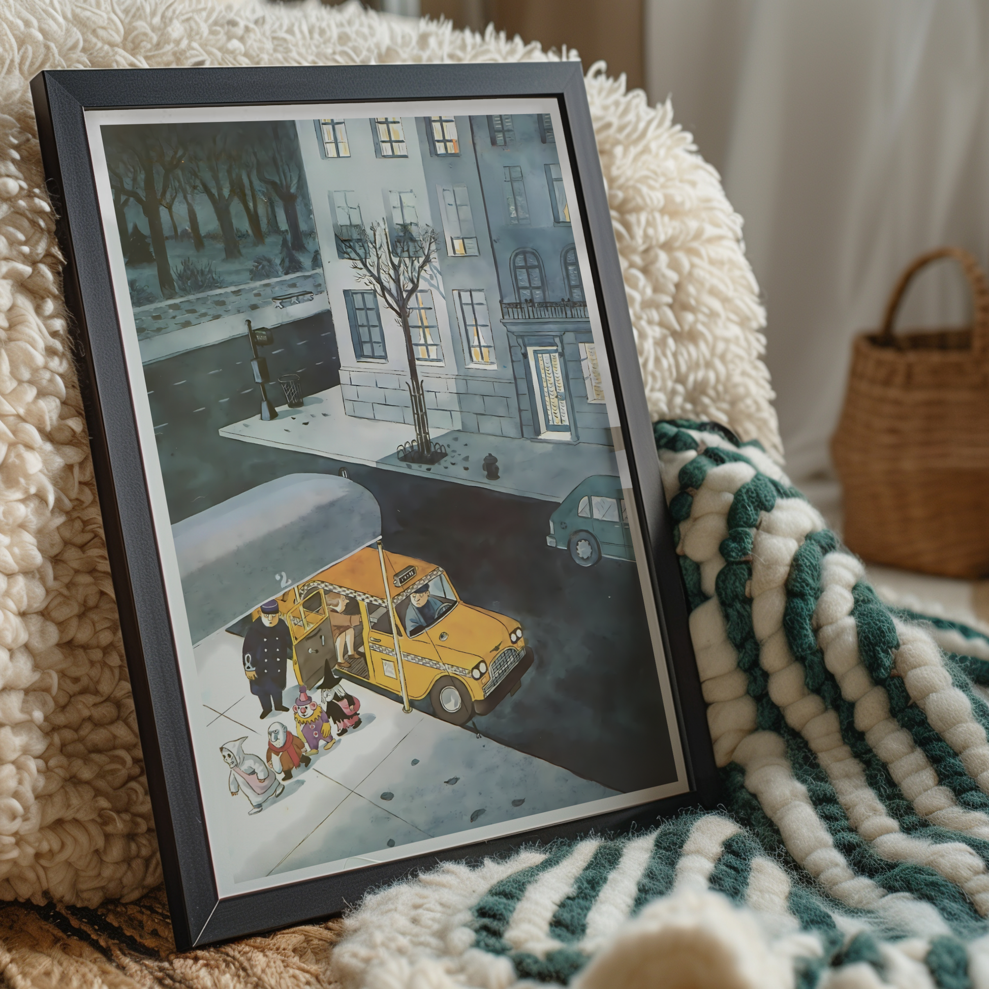 The New Yorker Magazine Cover Print October 31 1983 Issue | Retro Fall Halloween Ghosts Wall Art Poster for Vintage Farmhouse Bedroom Decor