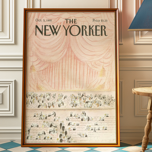 The New Yorker Magazine Cover Print October 5 1981 Issue