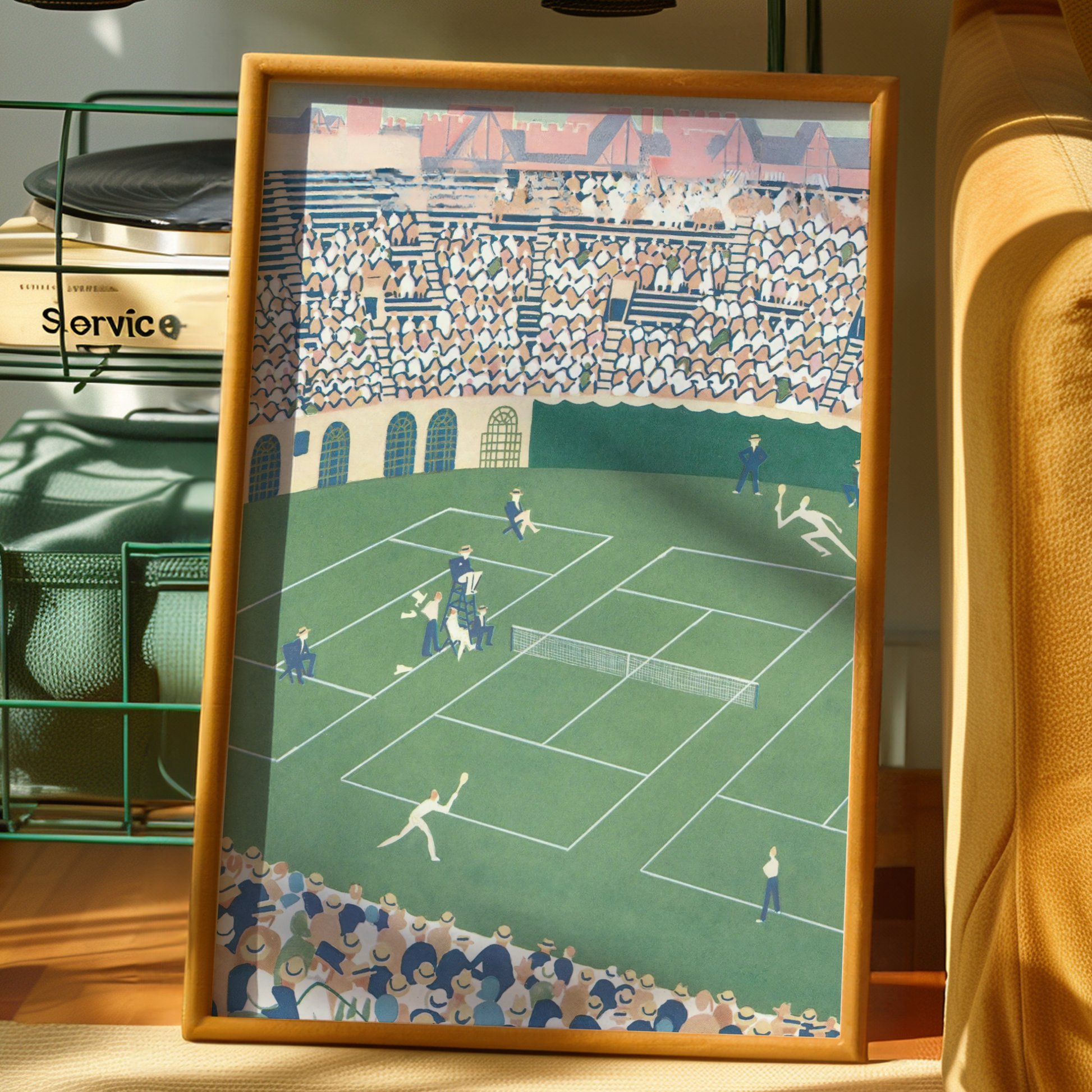 The New Yorker Magazine Cover Print September 10 1932 Issue | Retro Tennis Wall Art Poster for Vintage Green Sports Decor