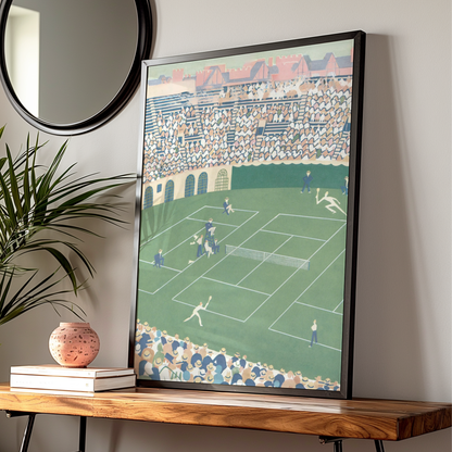 The New Yorker Magazine Cover Print September 10 1932 Issue | Retro Tennis Wall Art Poster for Vintage Green Sports Decor