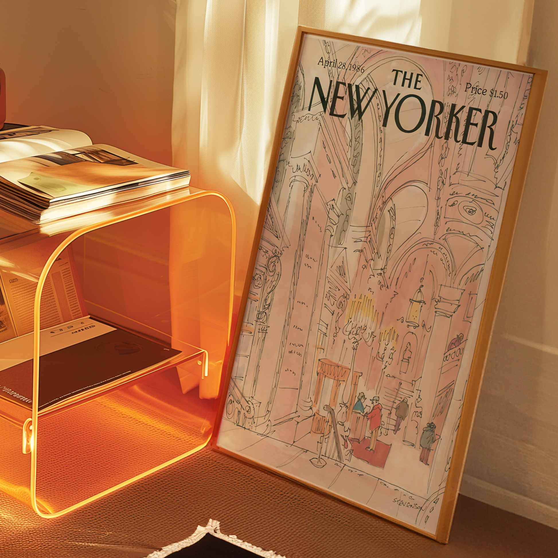 The New Yorker Magazine Cover Print April 28 1986 Issue 